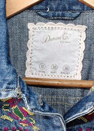 Denimco жилетка джинс з вишивкою zara cos mango gap hm reserved стиль5 фото