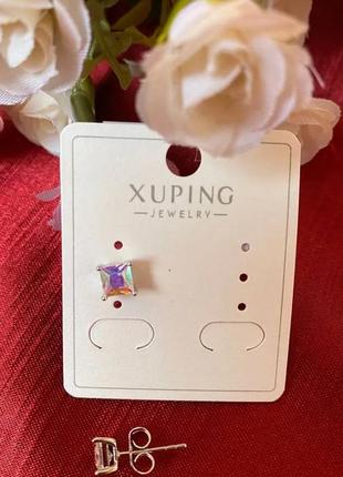 Сережки xuping jewelry з неіржавкої сталі3 фото