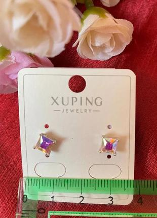 Сережки xuping jewelry з неіржавкої сталі4 фото