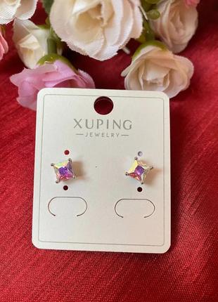 Сережки xuping jewelry з неіржавкої сталі2 фото