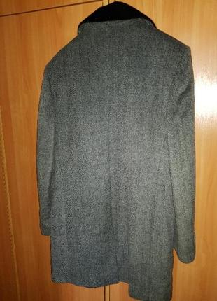 Пальто мужское шерстяное с мехом нерпы, р. 52 (l)2 фото