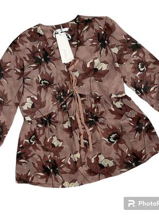Женская блузка, блуза женская длинный рукав, блуза женская, блузка цветная, италия 42 размер