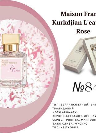 Парфуми federico mahora 841 (maison francis kurkdjian l'eau a la rose) розпив по10мл, 5мл, або 4мл