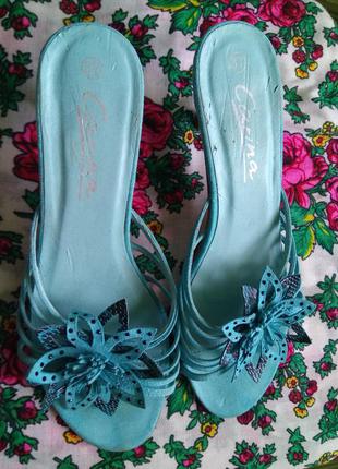 Босоніжки,шльопанці,фірма carina 37роз.бірюзовий колір,ціна 100грн