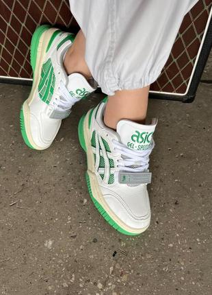 Кросівки asics gel-sportlyte low v2 white green6 фото