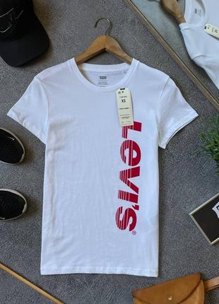 Жіноча біла нова футболка майка levis оригінал розмір xs-s левайс з бірками на подарунок