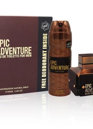 Подарочный набор мужской emper epic adventure (edt/100ml + deo/200ml)