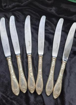 Мельхиоровые сервировочные ножи серебрение мнц ссср1 фото