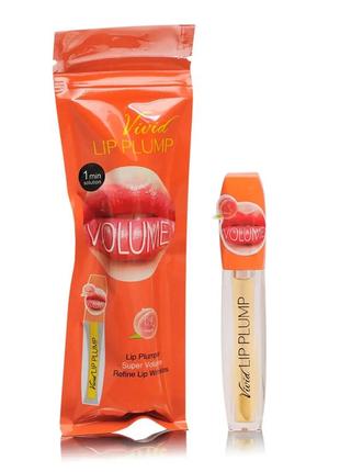 Блиск для збільшення об'єму губ vivid lip plumb essence peach з екстрактом персика