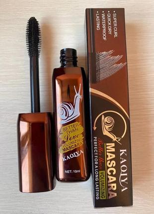 Тушь для ресниц kaqiya snail volumizing черная 10 мл2 фото