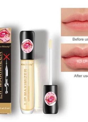 Блиск для збільшення губ kiss beauty maximizer2 фото