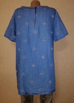 Красивая котоновая блузка, футболка, кофта 16 размера cotton traders7 фото