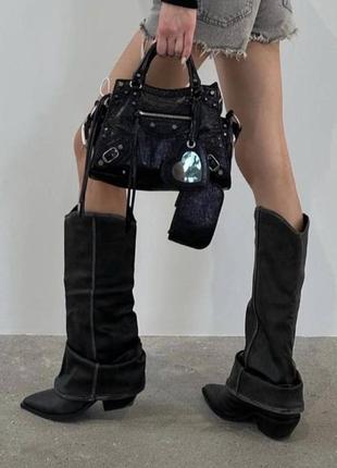 Чоботи в ковбойському стилі bershka y2k cowboy