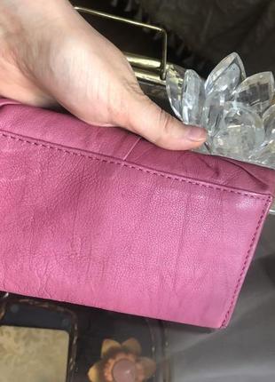 Красивенный женственный кожаный кошелёк кошелёчек цветок, натуральная кожа,5 фото