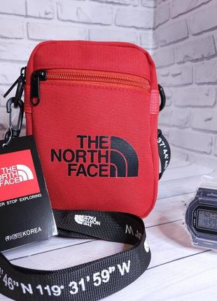 Сумка на плечо the north face/ красная