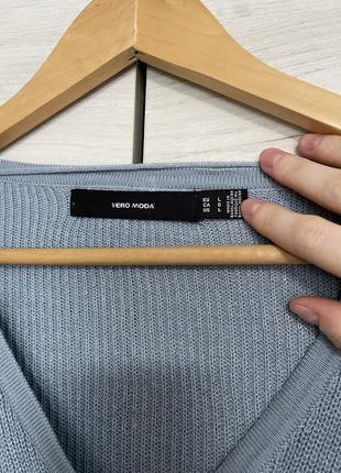 Кофта джемпер светр блакитна сіра на ґудзиках vero moda5 фото