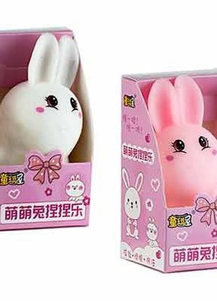 Игрушка антистресс сквиш мягкая для детей резиновая зайка зайчик