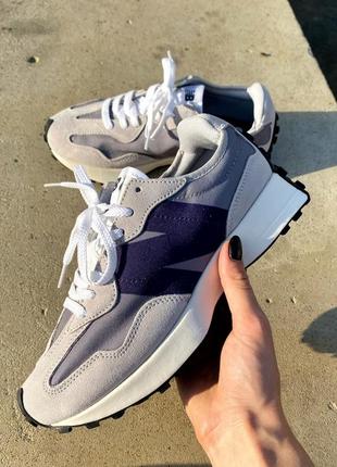 New balance 327 grey/violet1 фото