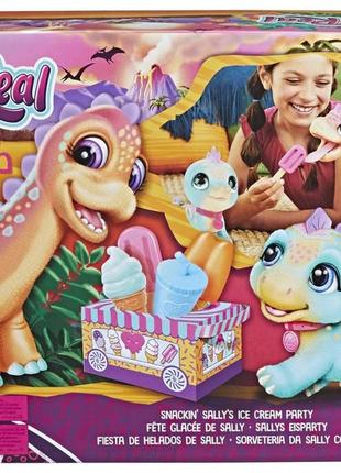 Інтерактивна іграшка динозавр діно furreal snackin' sally's ice cream party electronic pet3 фото