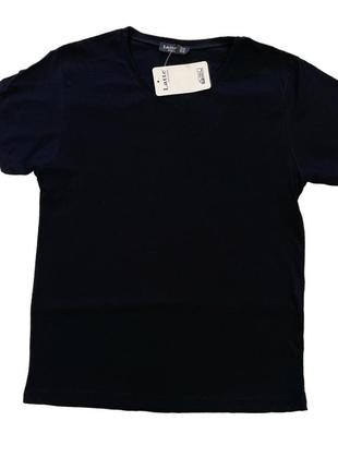 Однотонная женская футболка чёрная, футболка  хлопок, женская футболка