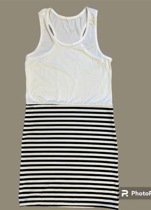 Сарафан, платье туника, сарафан трикотаж, летнее платье полоска, туника на пляж, комплект туника и футболка3 фото