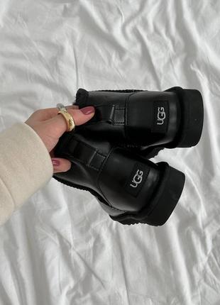 Демісезон ugg mini black premiun leather6 фото