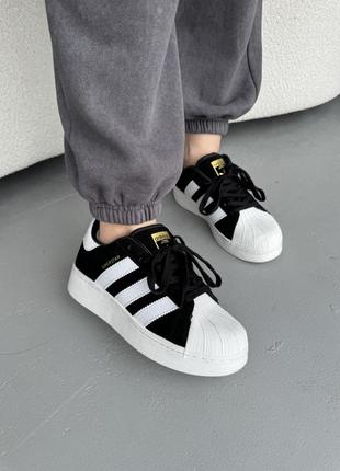 Adidas superstar xlg black/white
