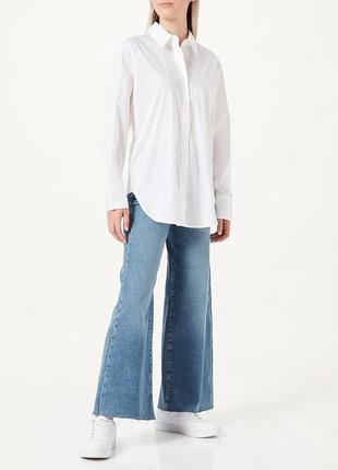 United colors of benetton базова   casual біла сорочка рубашка оверсайз oversize оригінал , р.м