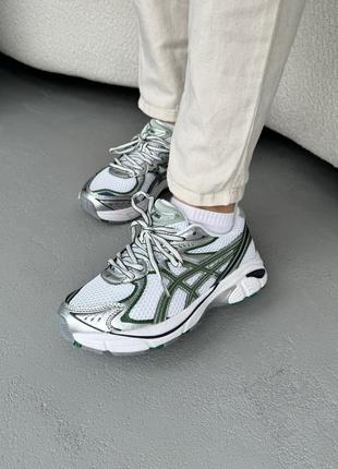 Кросівки asics gt-2160 white silver green9 фото