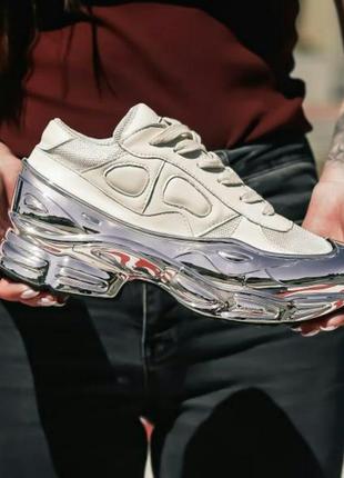 Кросівки adidas raf simons rs ozweego cream white silver metallic кроссовки