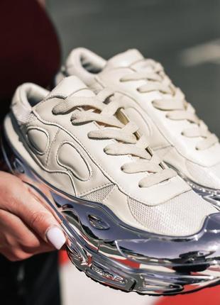 Кросівки adidas raf simons rs ozweego cream white silver metallic кроссовки8 фото