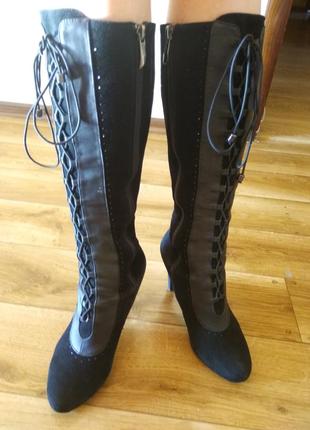 Сапоги замшевые демисезонные