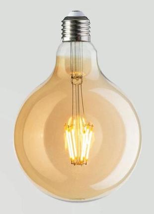 Лампа вінтажна світлодіодна (ретро) "rustic globe-6" 6w filament led 2200к e27