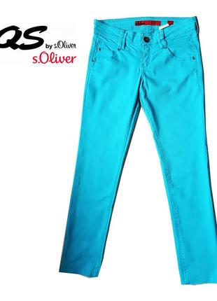 Брюки qs by s.oliver. германия. супер состояние! slim fit. стрейч. джинсы