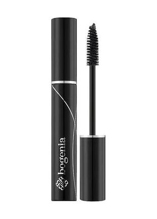 Водостійка туш для вій bogenia waterproof velvet mascara, 001 black, 8 мл2 фото