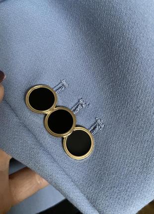 Вкорочений блакитний жакет,піджак zara з нових колекцій