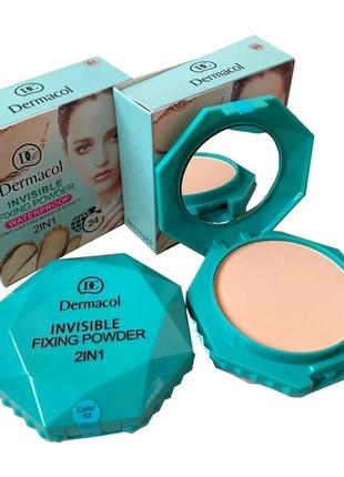 Пудра прозора фіксувальна dermacol invisible fixing powder waterproof (тон №1,2,3)1 фото