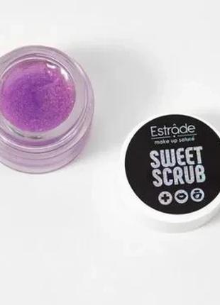 Скраб для губ цукровий зволожувальний з олією виноградної кісточки sweet scrub estrade 8g4 фото