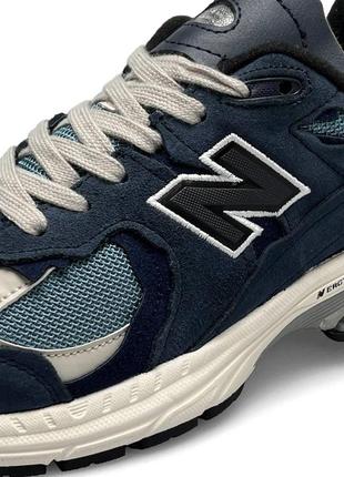 Кроссовки мужские new balance 2002r navy blue синие повседневные кроссовки спортивные кроссовки нью баланс3 фото