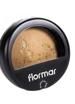 Пудра для лица запеченная flormar baked powder № 21 золотисто-бежевый3 фото