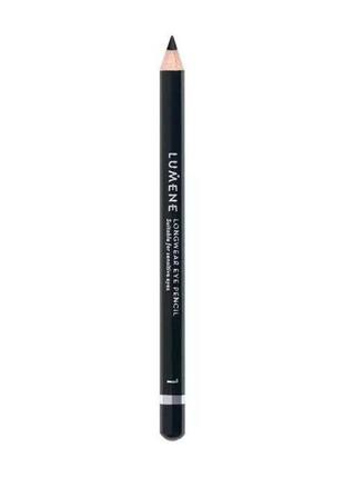 Олівець для очей стійкий lumene longwear eye pencil 1 black 1.1 г1 фото