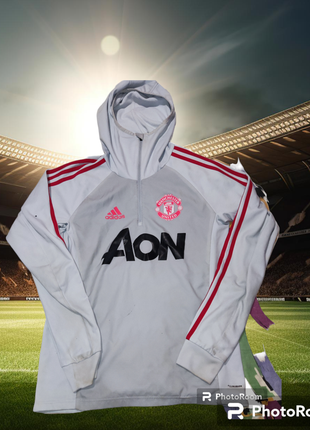 Футбольная кофта, капюшон-бафф, adidas fc manchester united1 фото