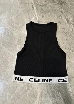 Топ майка в рубчик celine