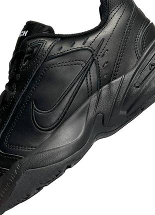 Кросівки чоловічі nike air max monarch iv black чорні повсякденні шкіряні кросівки найк айр макс монарх2 фото