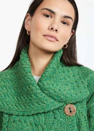 Blarney woolen mills женский свитер/ кардиган l, вязаный меринос, ирландия3 фото