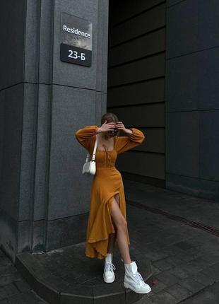 Ніжна сукня з мусліну зі шнуровкою на спинці6 фото