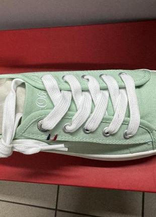 S. oliver canvas trainers pale green (101.003.106.23678) женские кроссовки, 39 размер новые!!!6 фото