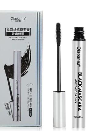 Водостойкая тушь для ресниц qiaoanna black mascara черная 8g2 фото