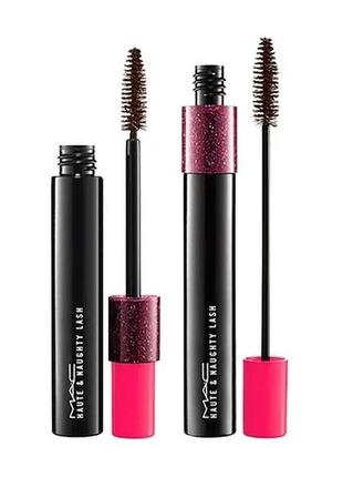 Тушь для ресниц 2 в 1 m.a.c haute & naughty lash mascara black, 9 г