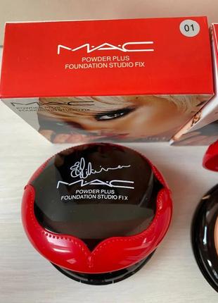 Пудра mac powder plus foundation studio fix 2в1 (тон №1,3)7 фото